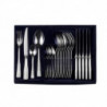 Zestaw posrebrzanych sztućców obiadowych, oksydowany - 24 szt.