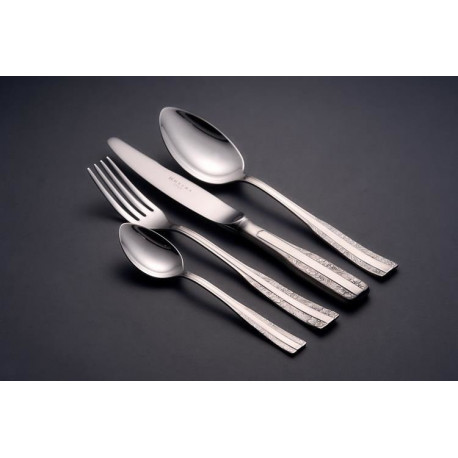 Zestaw posrebrzanych sztućców obiadowych, oksydowany - 24 szt.