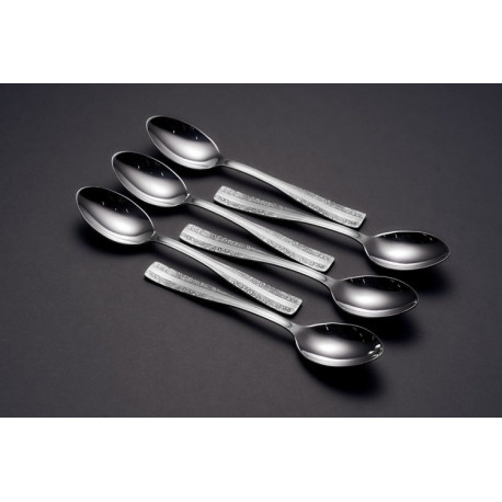 Zestaw łyżeczek do kawy ze stali szlachetnej - 6 szt. - Model Wschodni