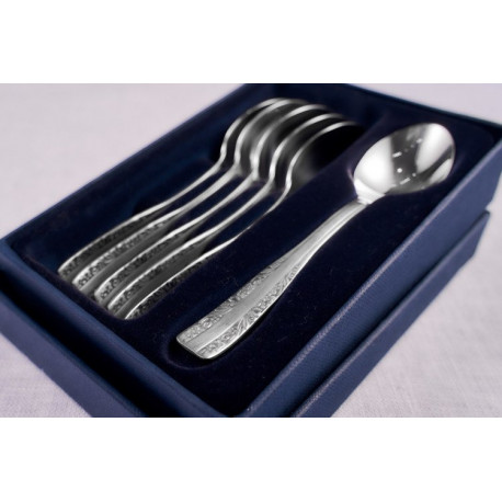 Zestaw łyżeczek do kawy ze stali szlachetnej - 6 szt. - Model Wschodni